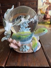 Ex Large Sea Turtle Glitter Globe Works Lights Up. Batteries Not Included picture