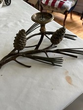 Vintage Arte Firenze Bronze Candleholder, Made in Italy, 12”x7” picture