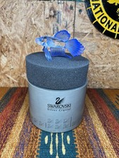 Swarovski Crystal Siamese Fighting Fish Blue Figurine with Original Box picture