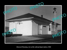 Glenrock Wyoming The Railroad Depot Station c1960 Large Historic Old Photo picture