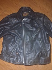 Vintage 1980s Harley Davidson American Legend Leather Motorcycle Jacket Black picture