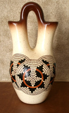 Navajo Pottery Wedding Vase – R. A. Robbins Signature – Gloss Finish-- 10