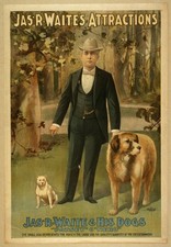 Photo:Jas R Waite and His Dogs Patsey and Nero Poster c1899 picture