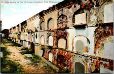Vtg 1910s Side Vaults in Old St Louis Cemetery New Orleans Louisiana LA Postcard picture