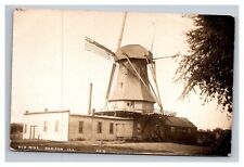 Postcard RPPC Benson Illinois Old Dutch Wind Mill Schmidt Brothers picture