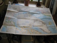 ARCTIC OCEAN MAP + PEOPLES OF THE ARCTIC National Geographic February 1983 picture