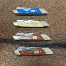 4 vintage Taylor Cutlery Elk Horn Shark, 3 diff colors Japan Synthetic Handles picture