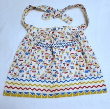 Vintage Child's Half Apron Hand Made Retro Fabric Cooking Arts & Crafts Painting picture