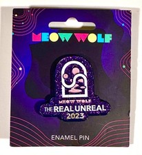 Meow Wolf 2023 The Real Unreal Exclusive Souvenir Collectible Purple Enamel Pin picture