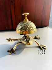 Antique brass frog style desk bell nautical hotel counter reception bell Item picture