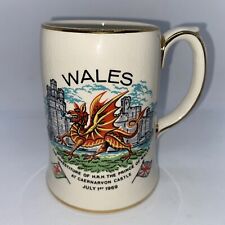 Rare Vtg 1969 INVESTITURE of PRINCE Of WALES (King Charles) China Mug by Sadler picture