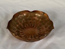 Vintage Gregorian Craftsman Copper Shaped Bowl Hand Made USA 6 in 1.5in picture