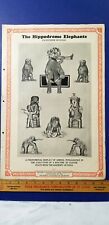 Antique 1926 Vaudeville Act Poster THE HIPPODROME ELEPHANTS Pachyderm Wonders B6 picture