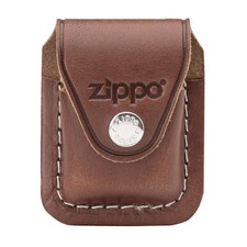 Zippo Brown Leather Lighter Pouch With Clip, Item 67010, New In Box picture
