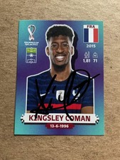 Kingsley Coman, France 🇫🇷 FIFA World Cup 2022 Panini hand signed picture