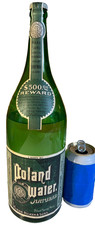 Antique 1926 Poland Spring Maine Sealed 2 Quart Mineral Water Label Bottle FULL picture