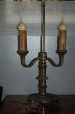 ANTIQUE REMBRANDT R7181 BRONZED IRON   CANDELABRA STYLE DUAL SWITCH CONTROLS picture