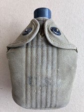 WWII US Army M1910 Canteen Cover JEFF Q.M.D. 1942 Named w/ Japan Canteen picture