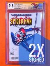 Ultimate Spider-Man #1 (2000) White Variant Signed Bagley + Bendis CGC 9.6 picture