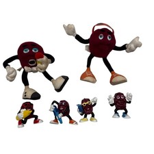 California Raisins Vintage 1988 Applause Plush + PVC Figure Lot Set of 9 picture