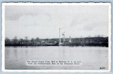 1950's RIEGEL PAPER CORP MILL MILFORD NJ DEXTER PRESS SILVERCRAFT POSTCARD picture