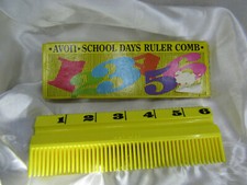 AVON Vintage 70's School Days  Novelty Ruler Comb NOS New in Box picture