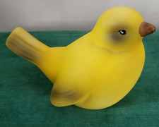 Fenton Vintage Yellow Handpainted Short Tail Bird Figurine Signed picture