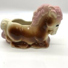 horse planter made of ceramic. Vintage Good.    F10 picture