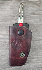 Vintage Mercedes-Benz Leather Key Jacket Pouch w/ Key ~ Missing Snap Cover picture