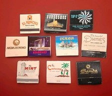 Vintage Las Vegas Casino Matchbook Lot (10) Unstruck Stardust Dunes Sands Mint  picture