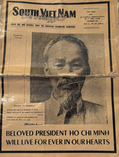 South Viet Nam Newspaper Front Page: Beloved President Ho Chi Minh picture