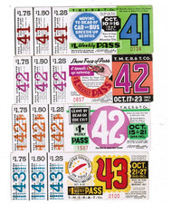 4 Unused Milwaukee Bus TRANSIT TICKETS Passes October 1943 1944 1945 1943 picture
