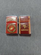 Vintage 49ERS & Marines Flip Top Lighters ZIPPO?  (No Fluid) picture