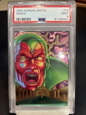 1995 Marvel Metal Hologram Vision #15 PSA 9 Card Cert 61769431 picture