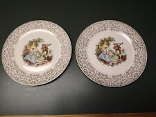 Set  2 Triumph American Limoges SERENADE China D'OR IT-S284 22K Gold Plates 10