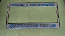 1970's 1980's Vintage Beverly Hills LTD Mercedes Benz Metal License Plate Frame  picture