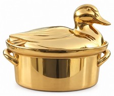 Vintage Hall China Golden Glo Duck Casserole Gump’s San Francisco MCM picture
