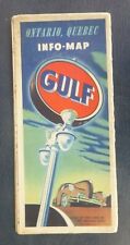 1946 Ontario Quebec road map Gulf oil gas Canada picture