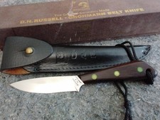 vintage Grohmann DH Russell #3s BELT KNIFE Part Serrated made in Canada Custom  picture