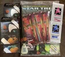 1990s Star Trek Fan Club Magazine Merch Fisher Space Pens Cards Etc. Unopened🖖 picture