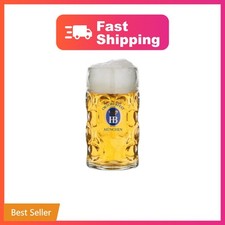 Hofbrauhaus 1 Liter HB Oktoberfest Edition Dimpled Glass Beer Stein picture