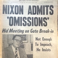 NY Daily News August 6-9 1974 NIXON RESIGNS, The series All 4 Issues picture