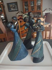 Set of 3 Enesco Parastone Mahogany Princess figurines picture
