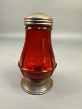 Antique Cranberry Glass Lantern Shaker EAPG picture