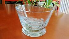 ST. ANDREWS PRODUCTS Clear Glass Footed Bowl etched Design picture