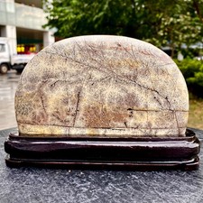 2.25LB Natural Chinese tree shaped limestone image, stone made rural ornaments picture