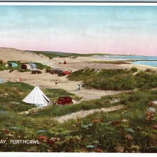 c1950s Treco Bay, Porthcawl, Wales Camping Beach Caravans Tents Cars Coast A360 picture