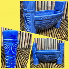 SS Kahuna Island Systems & Design Tiki Farm Boat Tiki Bowl New In Box picture