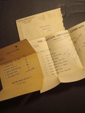 the dayton grocery company ohio receipt sales slip envelope 1919 Germantown ad picture