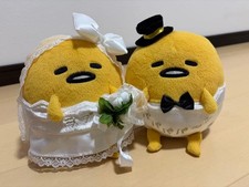 Gudetama Wedding Doll Plush Pair Set Sanrio Rare Japan picture